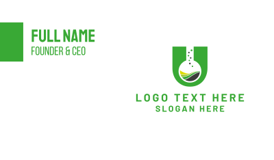 Chemical Letter U Business Card Image Preview