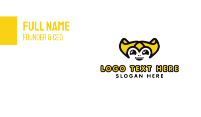 Gold Hair Creature Mascot Business Card Image Preview