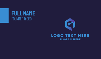 Generic Blue Check Business Card Image Preview