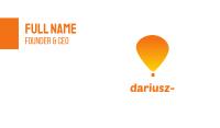 Orange Balloon Business Card Image Preview