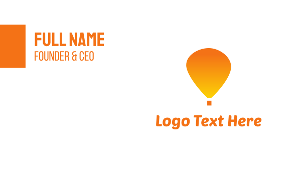 Orange Balloon Business Card Design Image Preview