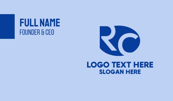 R & C Monogram Business Card Design Image Preview