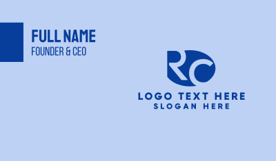 R & C Monogram Business Card Image Preview