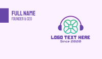 Abstract Music Headphone Business Card Image Preview