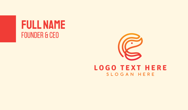 Gradient Shrimp Letter C Business Card Design Image Preview