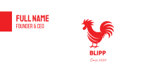 Red Rooster Silhouette Business Card Image Preview