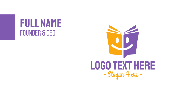 Preshool Book Chat  Business Card Design Image Preview