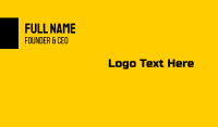 Black & Yellow Budget Text Business Card Image Preview