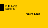 Black & Yellow Budget Text Business Card Image Preview