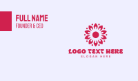 Sunny Pink Flower Business Card Preview
