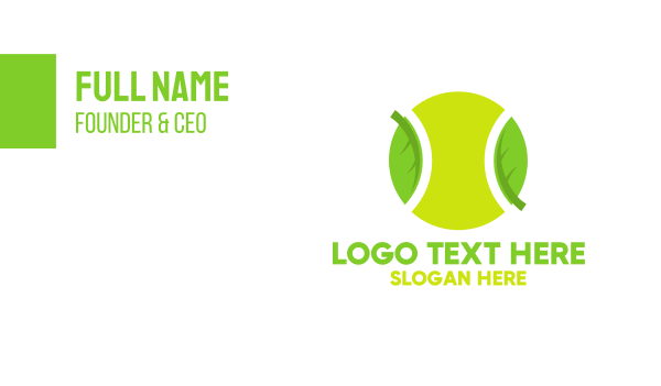 Eco Friendly Tennis Ball Business Card Design Image Preview