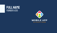 Colored Mobile App Business Card Image Preview
