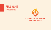Fire Letter V Business Card Image Preview