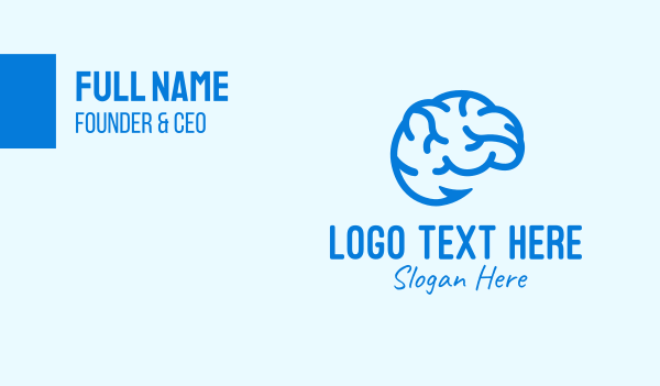 Blue Brain Hook Business Card Design Image Preview