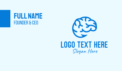 Blue Brain Hook Business Card Image Preview