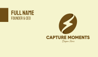 Brown Coffee Bean Thunder Business Card Image Preview