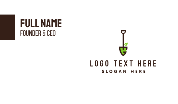Shovel Letter G Business Card Design Image Preview