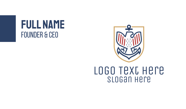 American Eagle Anchor Badge Business Card Design Image Preview