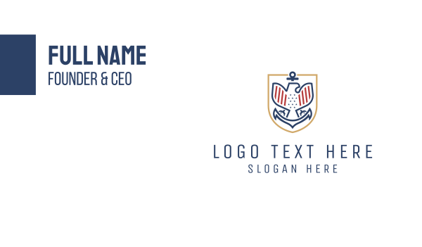 American Eagle Anchor Badge Business Card Design Image Preview