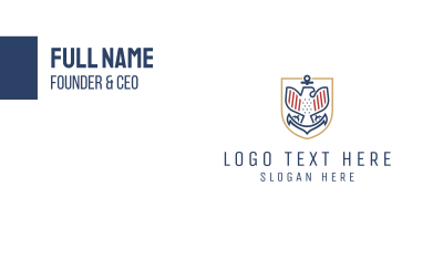 American Eagle Anchor Badge Business Card Image Preview