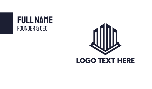 Geometric Building Outline Business Card Design Image Preview