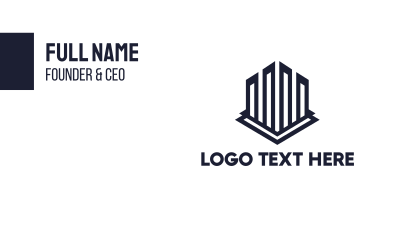 Geometric Building Outline Business Card