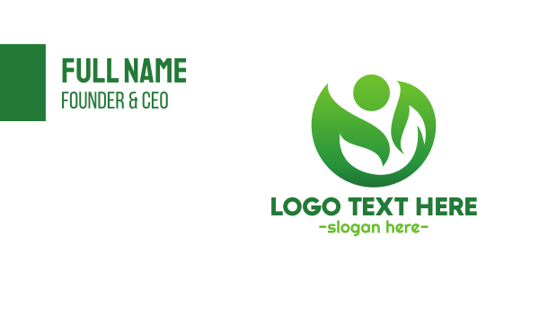 Green Mother Leaf Business Card Design