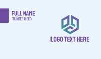 Purple Green Cube Business Card Image Preview