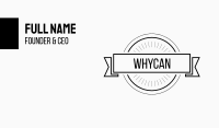 Black & White Hipster Circle Business Card Image Preview