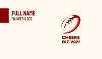 Red Football Outline Business Card Image Preview