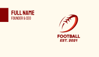 Red Football Outline Business Card Image Preview
