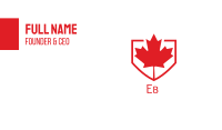 Red Canadian Shield Business Card Image Preview