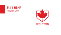 Red Canadian Shield Business Card Image Preview