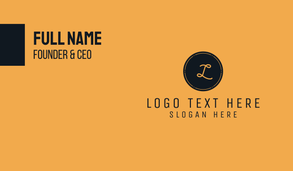 Vintage Brown Stamp Business Card Design Image Preview