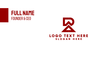 Industrial R & A Monogram  Business Card Image Preview