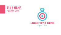 Bulls Eye Ring Business Card Design