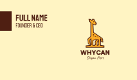 Tall Yellow Giraffe Business Card Image Preview