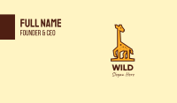 Tall Yellow Giraffe Business Card Image Preview