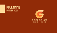 Orange Letter G Business Card Image Preview