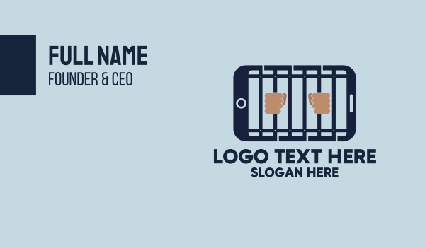 Smartphone Prison Jail App Business Card Design Image Preview