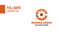 Orange Mechanical Engine Business Card Image Preview