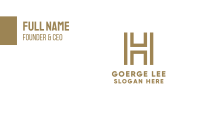 Golden Letter H Business Card Image Preview