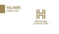 Golden Letter H Business Card Image Preview
