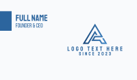Blue Modern Letter A Business Card Design Image Preview