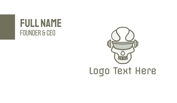 Cyborg Skull Eyewear Business Card Design Image Preview