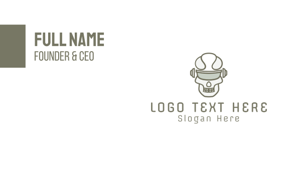 Cyborg Skull Eyewear Business Card Design Image Preview