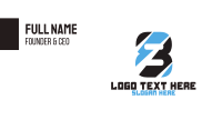 Black & Blue Number 8  Business Card Design Image Preview