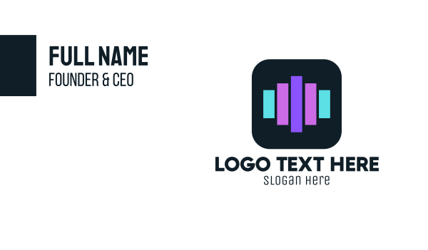 Audio Bars Business Card Design Image Preview