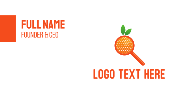 Orange Search Business Card Design