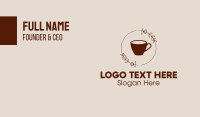 Coffee Cup Flowers Business Card Design